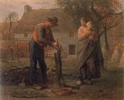 Jean Francois Millet Peasant Grafting a Tree oil painting